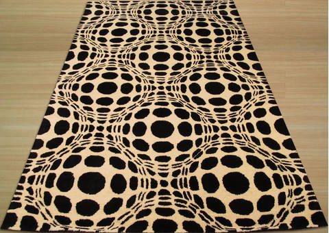 Modern-Contemporary Black Hand Tufted 79 X 99 Area Rug 834-131941 Image 2