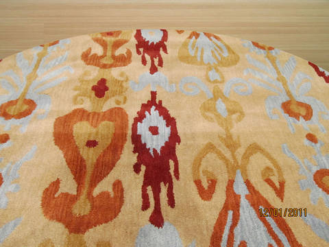 Beige Round Hand Tufted 60 X 60 Area Rug 834-131942 Image 1