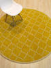 Moroccan Yellow Round Hand Tufted 60 X 60  Area Rug 834-131972 Thumb 3