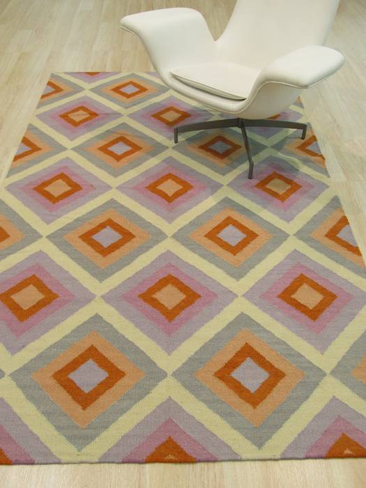 Modern-Contemporary Multicolor Hand Made 100 X 140 Area Rug 834-132004 Image 3