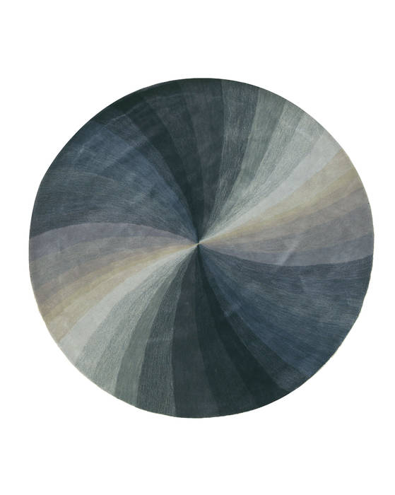 Modern-Contemporary Blue Round Hand Tufted 40 X 40 Area Rug 834-132027 Image 0