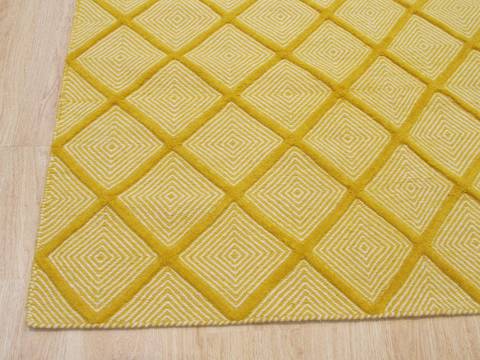 Yellow Hand Made 60 X 90 Area Rug 834-132051 Image 1