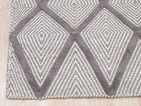 Grey Hand Made 60 X 90 Area Rug 834-132054 Image 1