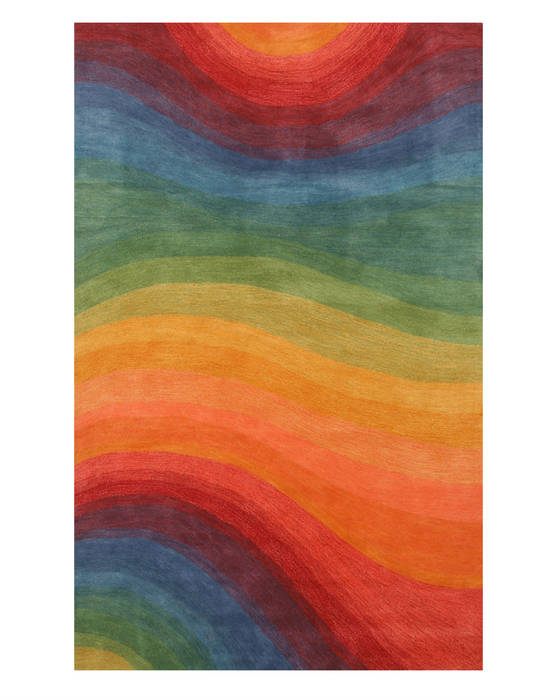 Modern-Contemporary Multicolor Hand Tufted 79 X 99 Area Rug 834-132071 Image 0