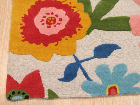 Beige Hand Tufted 79 X 99 Area Rug 834-132075 Image 1