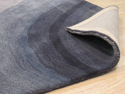Modern-Contemporary Blue Hand Tufted 89 X 119 Area Rug 834-132088 Image 2