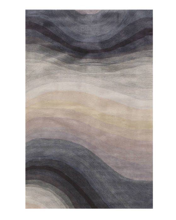 Modern-Contemporary Blue Hand Tufted 89 X 119 Area Rug 834-132088 Image 0