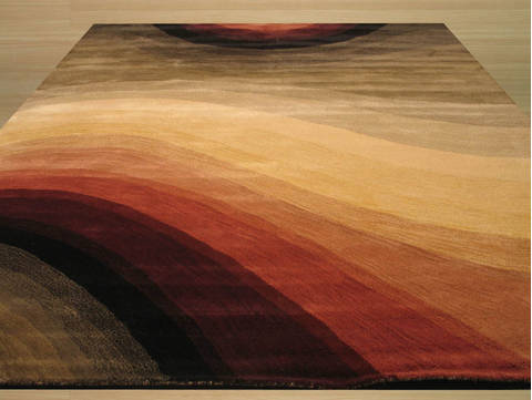 Modern-Contemporary Multicolor Hand Tufted 96 X 136 Area Rug 834-132106 Image 2