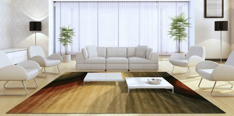 Modern-Contemporary Multicolor Hand Tufted 96 X 136 Area Rug 834-132106 Image 3