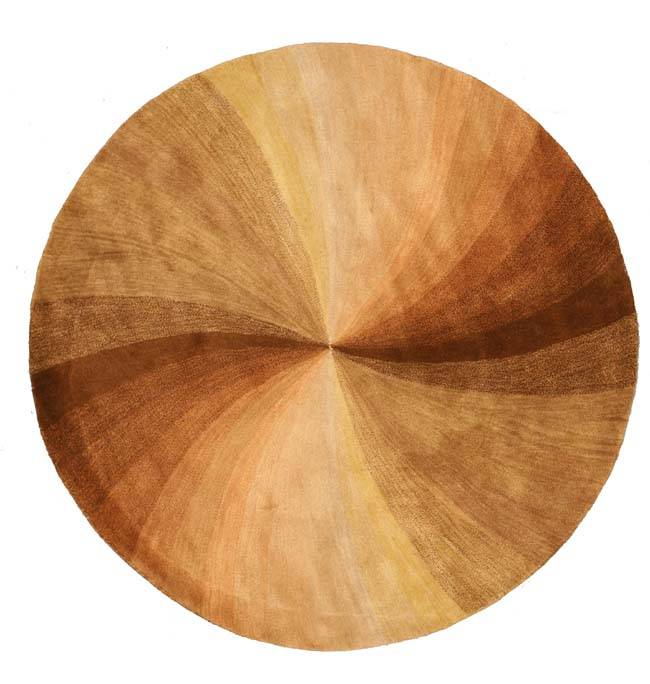 Modern-Contemporary Brown Round Hand Tufted 60 X 60 Area Rug 834-132133 Image 0
