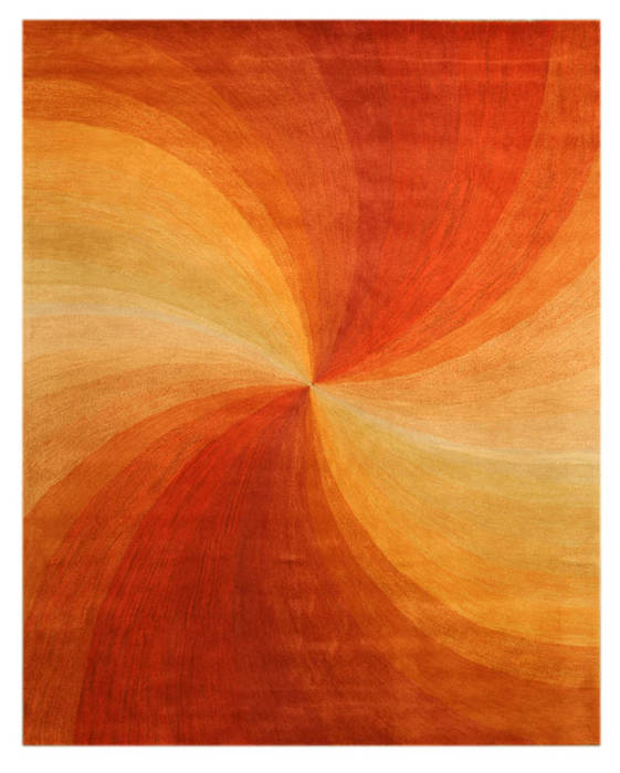 Modern-Contemporary Orange Hand Tufted 96 X 136 Area Rug 834-132138 Image 0