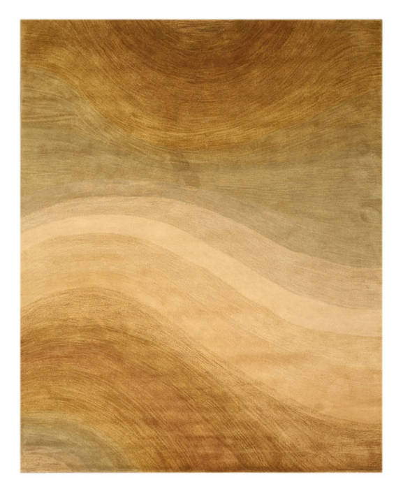 Modern-Contemporary Yellow Hand Tufted 119 X 149 Area Rug 834-132159 Image 0