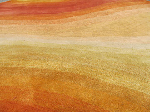 Modern-Contemporary Orange Round Hand Tufted 79 X 79 Area Rug 834-132180 Image 2