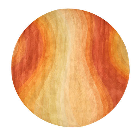 Modern-Contemporary Orange Round Hand Tufted 79 X 79 Area Rug 834-132180 Image 0