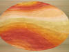 Modern-Contemporary Orange Round Hand Tufted 79 X 79 Area Rug 834-132180 Thumb 1