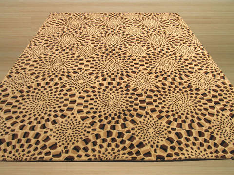 Modern-Contemporary Brown Hand Tufted 79 X 99 Area Rug 834-132186 Image 2