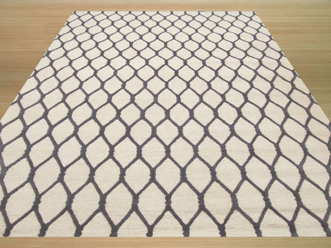 Blue Hand Tufted 79 X 99 Area Rug 834-132198 Image 2