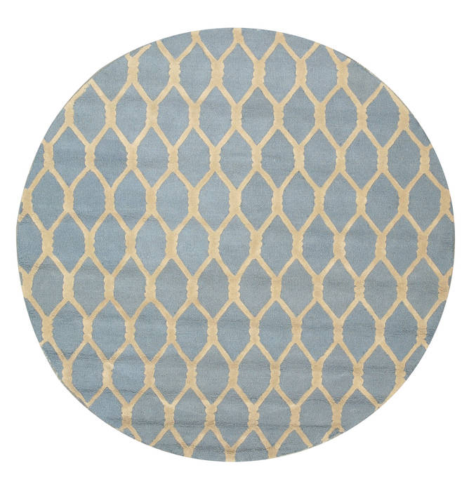 Blue Round Hand Tufted 60 X 60 Area Rug 834-132202 Image 0