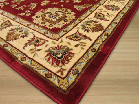 Kashan Beige Machine Made 53 X 73 Area Rug 834-132221 Image 1
