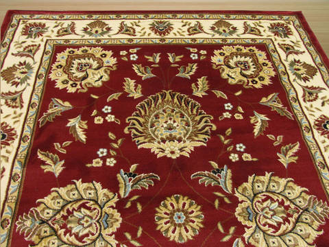 Kashan Beige Machine Made 53 X 73 Area Rug 834-132221 Image 2