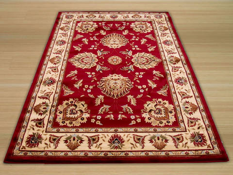 Kashan Beige Machine Made 53 X 73 Area Rug 834-132221 Image 3
