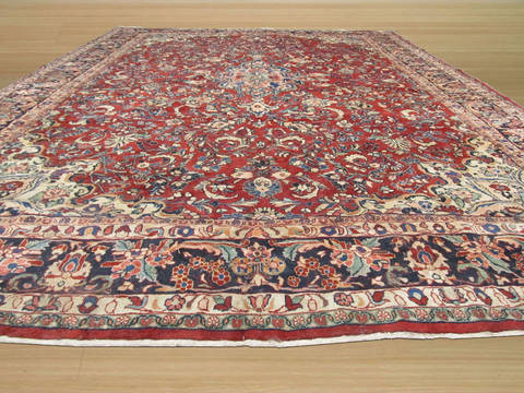 Mahal Red Hand Knotted 122 X 171 Area Rug 834-132224 Image 2