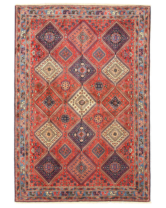 Yalameh Red Hand Knotted 67 X 96 Area Rug 834-132230 Image 0