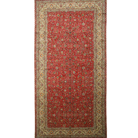 Tabriz Red Hand Knotted 93 X 1711 Area Rug 834-132233 Image 0
