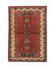 Hamedan Red Hand Knotted 35 X 51  Area Rug 834-132241 Thumb 0