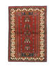 Hamedan Red Hand Knotted 35 X 51 Area Rug 834-132241 Thumb 0