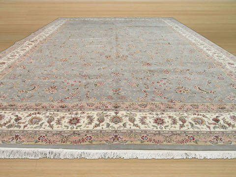 Tabriz Blue Hand Knotted 120 X 180 Area Rug 834-132280 Image 2