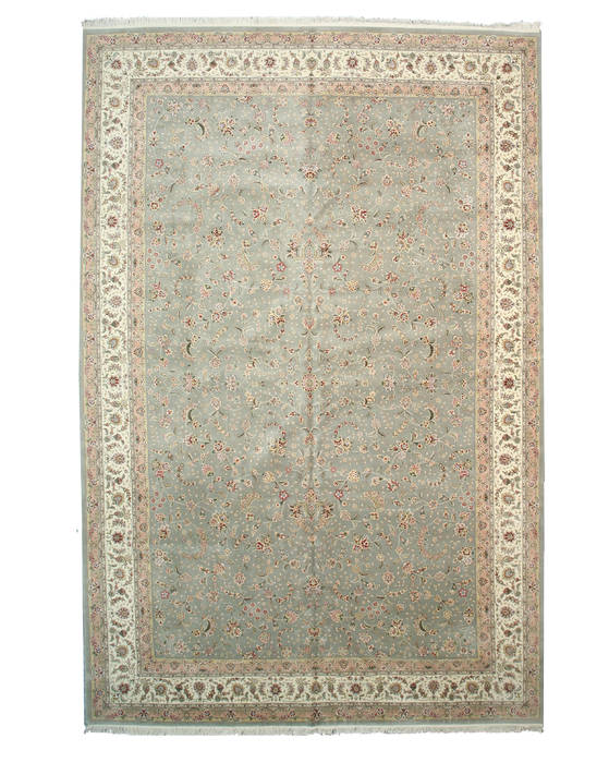 Tabriz Blue Hand Knotted 120 X 180 Area Rug 834-132280 Image 0