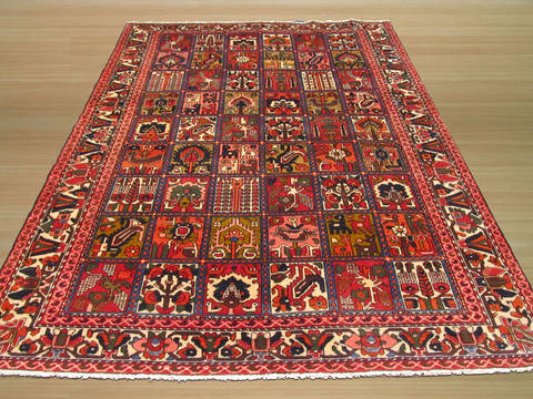 Bakhtiar Multicolor Hand Knotted 610 X 92 Area Rug 834-132292 Image 2