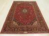Kashan Red Hand Knotted 49 X 71 Area Rug 834-132295 Thumb 3