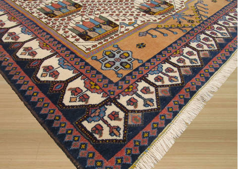 Khorasan Beige Hand Knotted 53 X 610 Area Rug 834-132312 Image 1