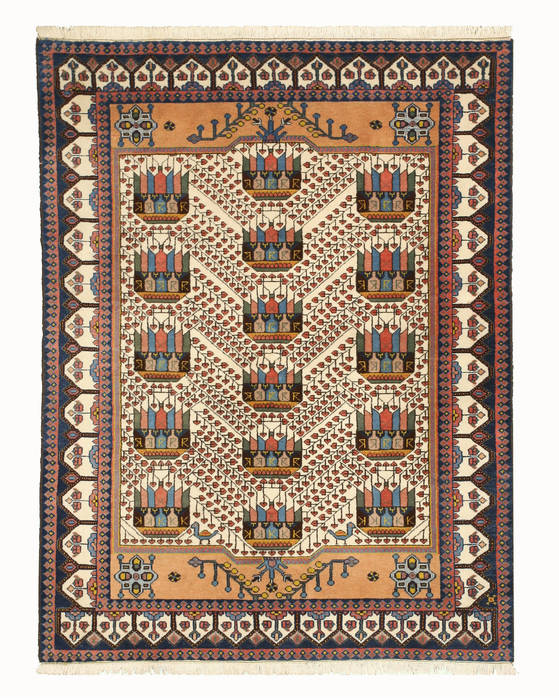 Khorasan Beige Hand Knotted 53 X 610 Area Rug 834-132312 Image 0