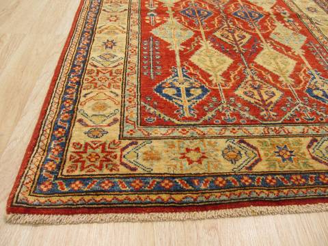 Kazak Red Hand Knotted 36 X 51 Area Rug 834-132343 Image 1