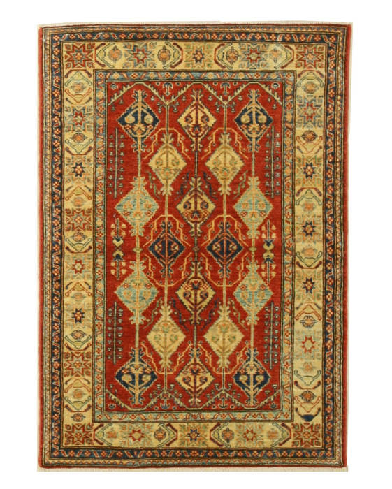 Kazak Red Hand Knotted 36 X 51 Area Rug 834-132343 Image 0