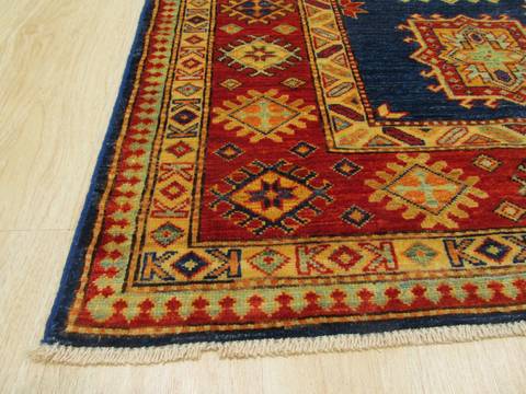 Kazak Blue Hand Knotted 62 X 73 Area Rug 834-132349 Image 1