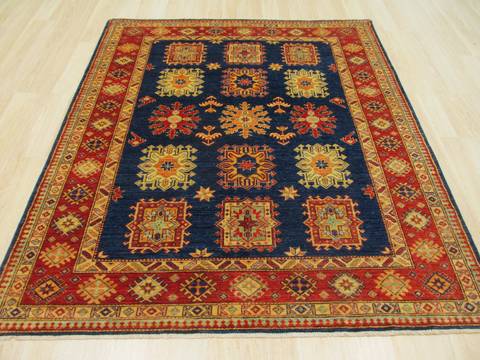 Kazak Blue Hand Knotted 62 X 73 Area Rug 834-132349 Image 2