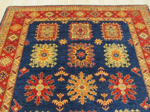Kazak Blue Hand Knotted 62 X 73 Area Rug 834-132349 Image 3