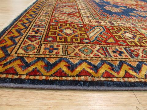 Kazak Blue Hand Knotted 62 X 73 Area Rug 834-132349 Image 4