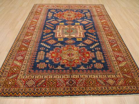 Kazak Blue Hand Knotted 611 X 97 Area Rug 834-132350 Image 2