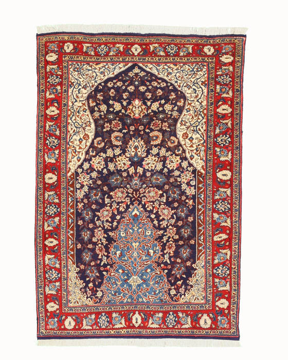 Sarouk Blue Hand Knotted 35 X 53 Area Rug 834-132366 Image 0