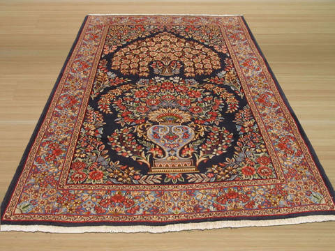 Kerman Beige Hand Knotted 39 X 53 Area Rug 834-132372 Image 2