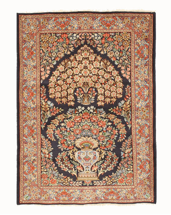 Kerman Beige Hand Knotted 39 X 53 Area Rug 834-132372 Image 0