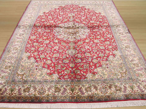 Kashmir Blue Hand Knotted 52 X 611 Area Rug 834-132386 Image 2