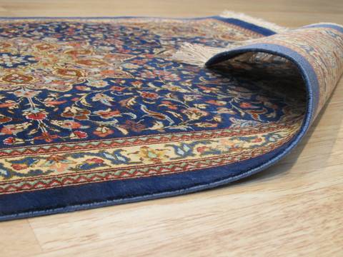 Qum Blue Hand Knotted 110 X 25  Area Rug 834-132404 Image 2