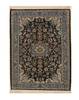 Isfahan Blue Hand Knotted 25 X 32 Area Rug 834-132407 Thumb 0