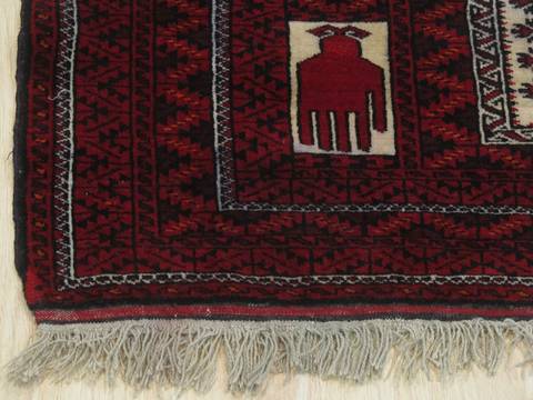 Baluch Red Hand Knotted 32 X 410 Area Rug 834-132412 Image 1
